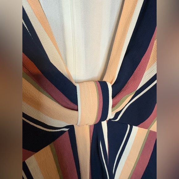 NWT Leith Deep V-Neck Stripe Midi Dress | Size Medium | Nordstrom Exclusive - Picture 13 of 13